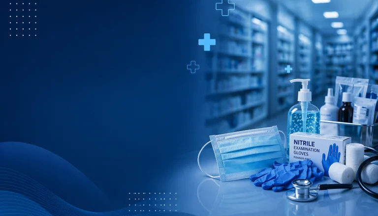 Professional UK medical supplies prepared for healthcare teams