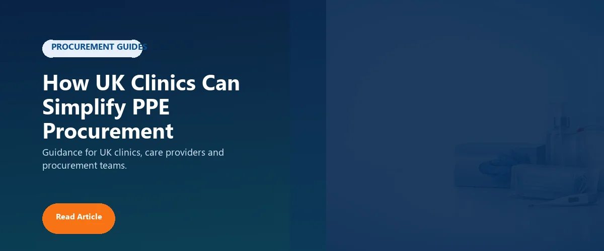 How UK Clinics Can Simplify PPE Procurement blog banner for UK medical procurement guidance